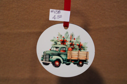 Christmas Ornament (Green Truck) BH6023