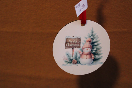 Christmas Ornament (Merry Christmas snowman) BH6009
